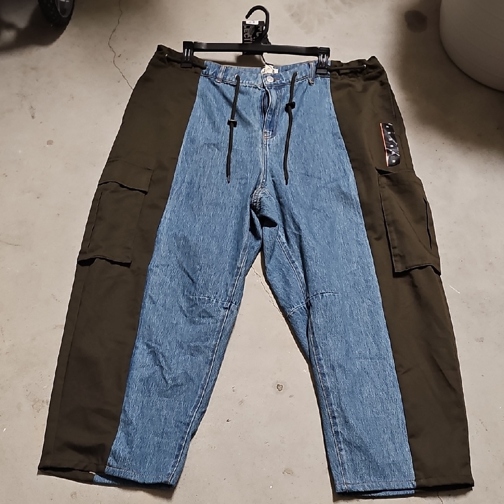 Nwt Women's Denim and Olive Cargo Pants